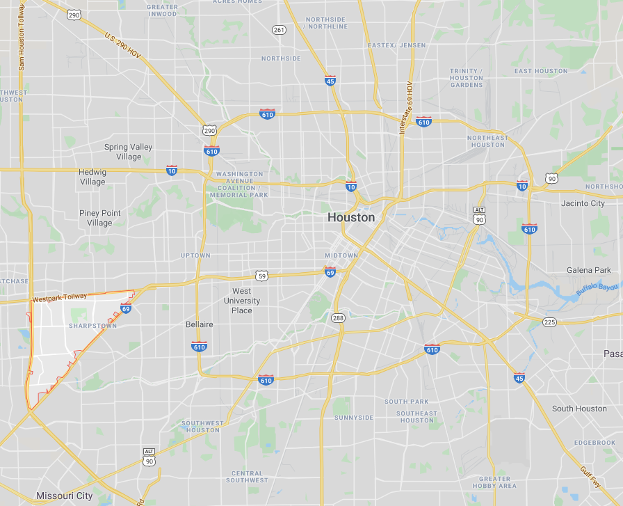 map showing the Most Expensive ZIP code in Houston